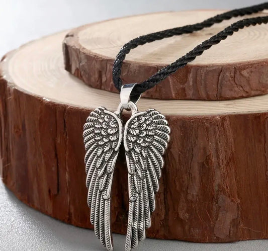 Angel Wing Necklace Silver