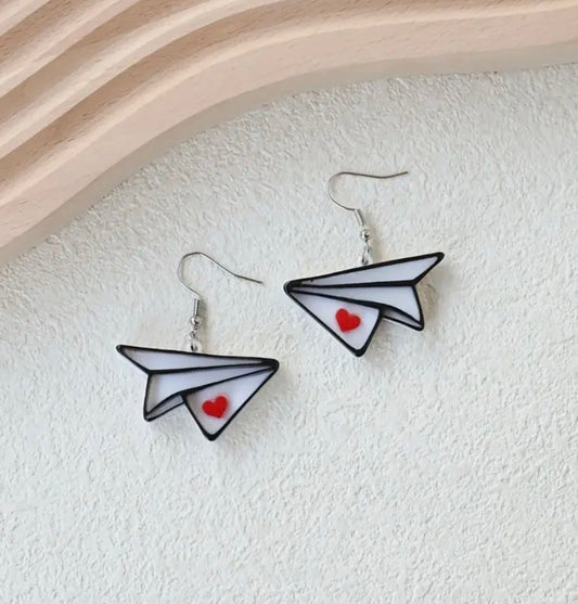 Paper Airplane Earrings