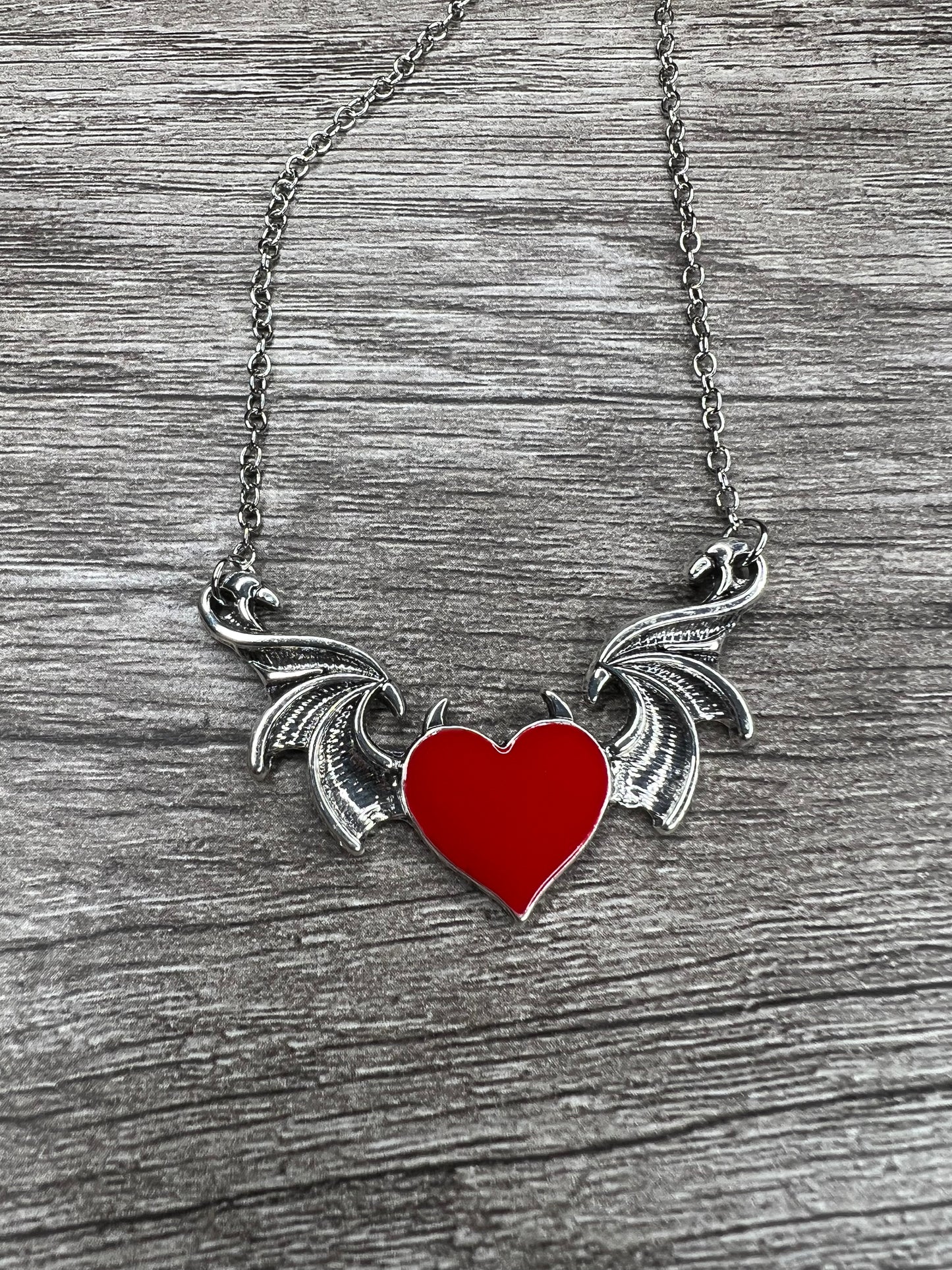 Red Demon Heart Necklace
